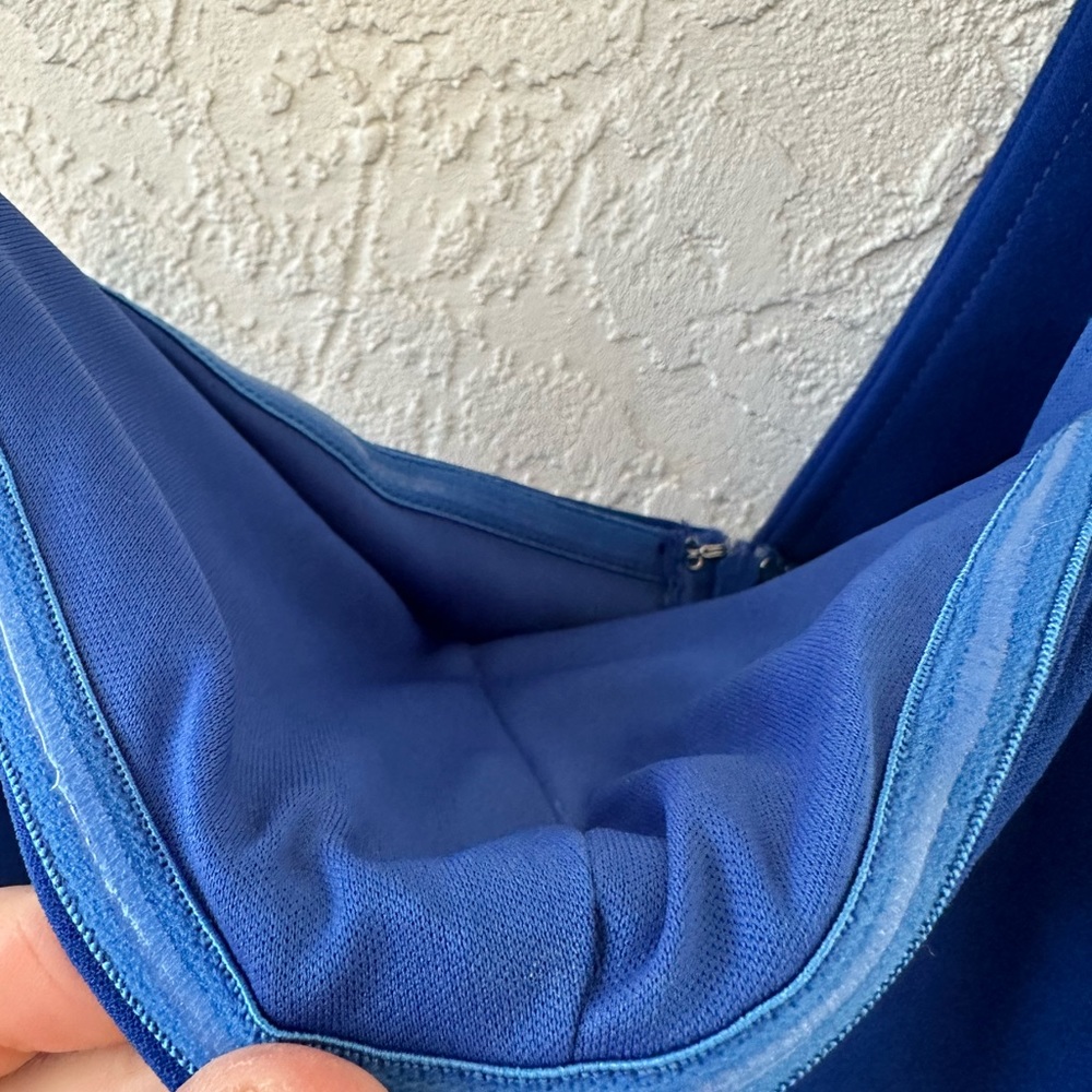 Lulus Ayita Royal Blue One Shoulder Ruffled Bodycon Mini Dress Small Cocktail - Picture 8 of 11